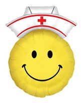 28" Smiley Nurse Shape Mylar Balloon