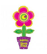 44" Happy Birthday Flower Pot