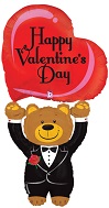 54" Valentine Bear Special Delivery Balloon