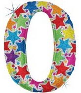 40" Designer Megaloon Holographic 0 Balloon