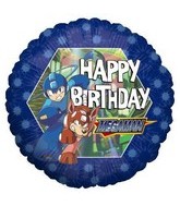 18" Happy Birthday Megaman Balloon