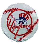 9" Airfill Only New York Yankees Baseball Balloon