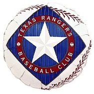 9"  Airfill Baseball Texas Rangers Balloon