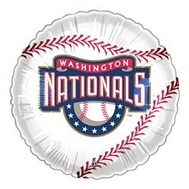 9" Airfill Only Baseball Washington Nationals Balloon