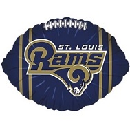 9" Airfill Only NFL Balloon St. Louis Rams