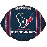 9" Airfill Only NFL Football Balloon Houston Texans