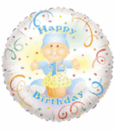 18" Baby Boy 1st Birthday Cupcake