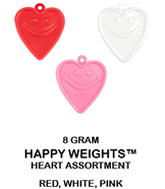 8 Gram Happy Balloon Weights Heart Asst.