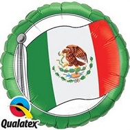 9" Airfill Only Mexican Flag Balloon (Spanish)