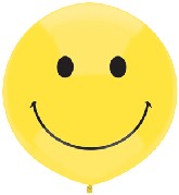 17" Outdoor Display Balloons (50 Count) Smile Yellow Face