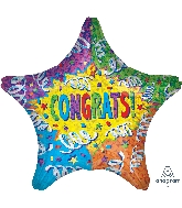 28" Jumbo Congrats Streamer Explosion Balloon