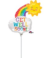 Airfill Only Get Well Rainbow Balloon