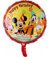 18" Mickey & Friends Happy Birthday Balloon