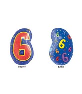 21" Junior Shape 6 Multi-Color Balloon