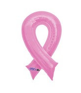 40" Breast Cancer Pink Ribbon Shape Balloon