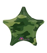 18" Camouflage Star Mylar Balloon