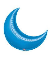 26" Blue Crescent Moon Balloon