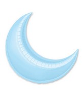 35" Pastel Blue Crescent Moon Balloon