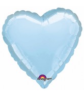 4" Airfill Only Heart Pastel Blue Heart Balloon
