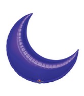 35" Purple Crescent Moon Balloon