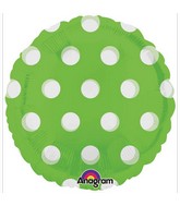 18" Magicolor Dots Lime Balloon