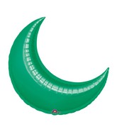 35" Green Crescent Moon Balloon