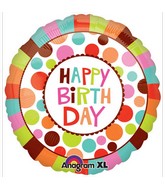 32" Happy Birthday Dots Jumbo Balloon