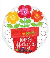 18" Mother's Day Flower Pot Balloon