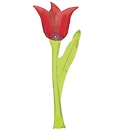 Airfill Only U-Inflate Flower RedTulip Balloon Packaged