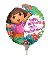 9" Mini Balloon (Airfill Only) Dora Birthday