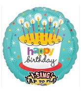 28" Striped Birthday Candles Jumbo Sing-A-Tune