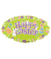 31" SuperShape Happy Easter Oval Balloon