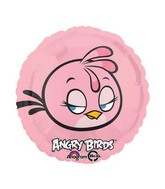 18" Pink Angry Birds Mylar Balloon