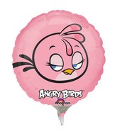 9" Airfill Only Angry Birds Pink Bird Balloon