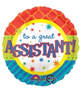 18" Assistant Bright Patterns Balloon