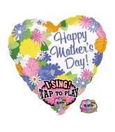 29" Singing Happy Mother's Day Sweet Love Packaged DAMAGED(DOES NOT SING). Balloon