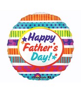21" ColorBlast Happy Father's Day Stripes Packaged Balloon