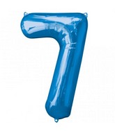 34" SuperShape 7 Blue Balloon