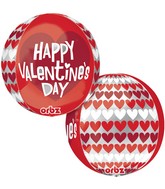 16" Orbz Happy Valentines Day Red & White Packaged