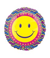 21" ColorBlast Smiley Blast Balloon Packaged