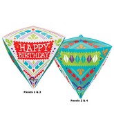 17" x 15" Diamondz 3D Scandi Happy Birthday Balloon