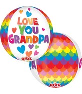 16" Orbz Grandpa Balloon Packaged