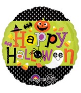 18" Halloween Polka Dots Balloon