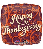 18" Thanksgiving Vines Balloon Packaged