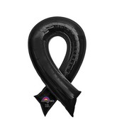 36" SuperShape Black Cause Ribbon Balloon Packaged