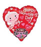 29" Singing Happy Valentines Day Cupid Packaged