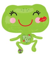 22" Junior Shape Kiss Me Froggie Balloon