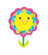 29" SuperShape Smiley Flower Balloon Packaged