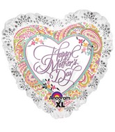 28" SuperShape Happy Mother's Day Paisley Balloon