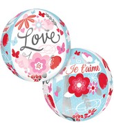 16" Orbz Meet Me in Paris Balloon Packaged
